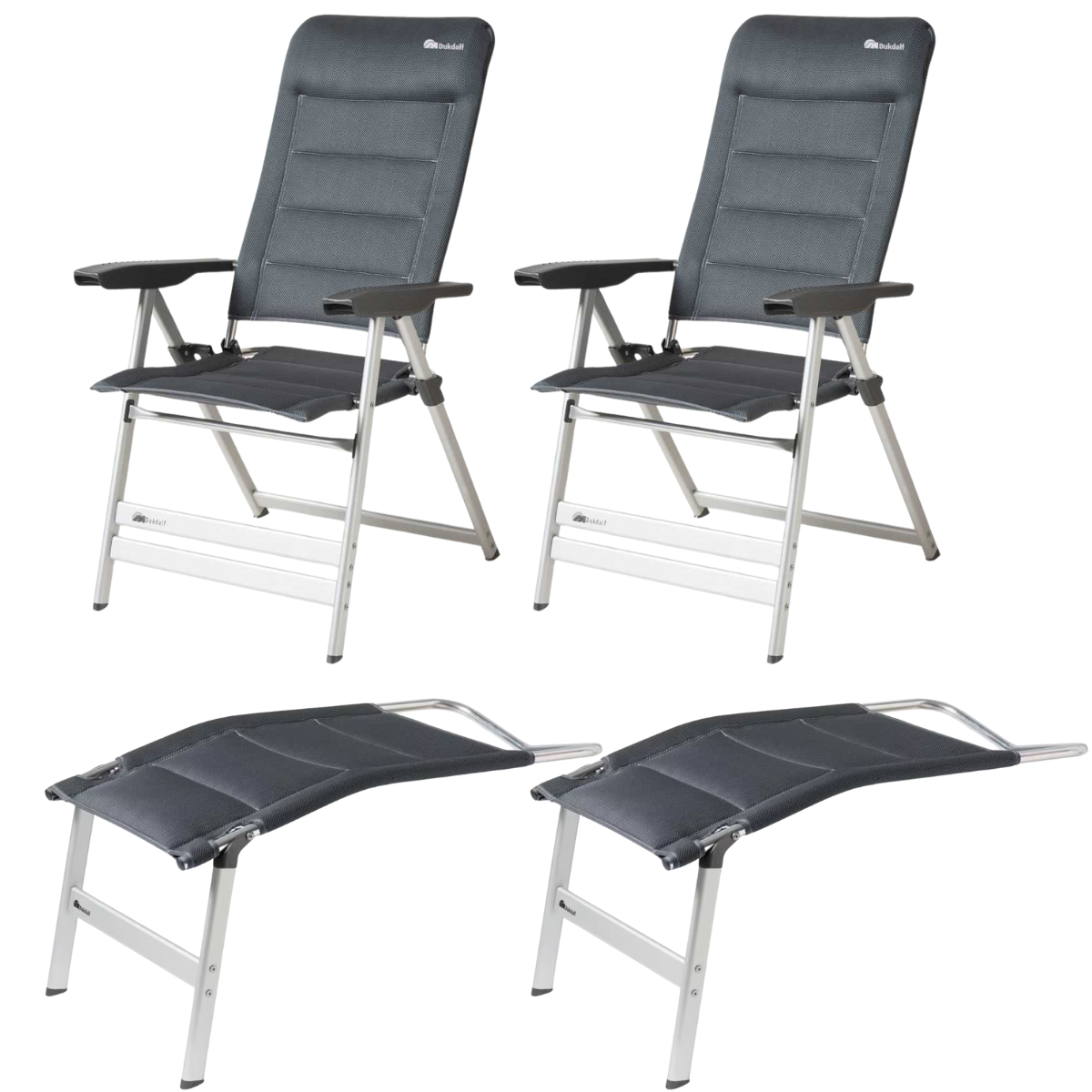 DUKDALF Stuhl Sublime 3D Mesh anthrazit - Beinauflagen 2er-Set - 41-13-8800-4 41-28-8800.4