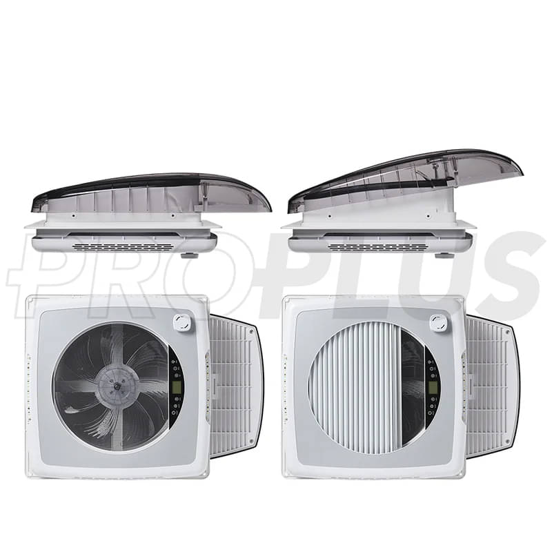 ProPlus Dachluefter DeLuxe 400x400 mm- Dachstaerke 27-80 mm- Transparent 610908