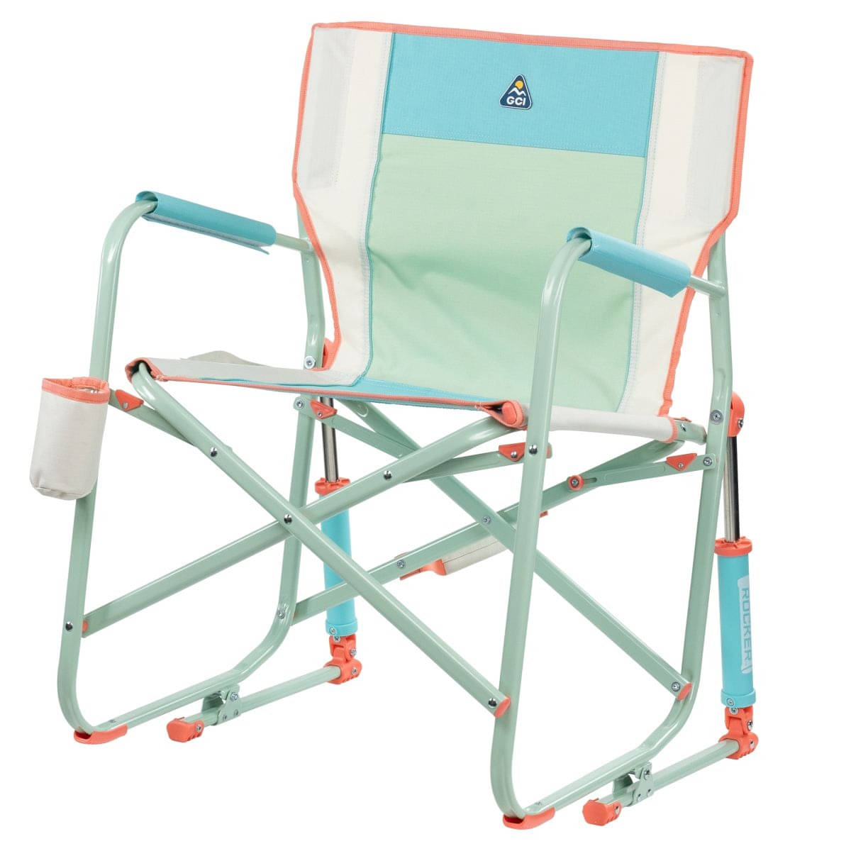 GCI faltbarer Schaukelstuhl Freestyle Rocker Ivory Color Block - 370496