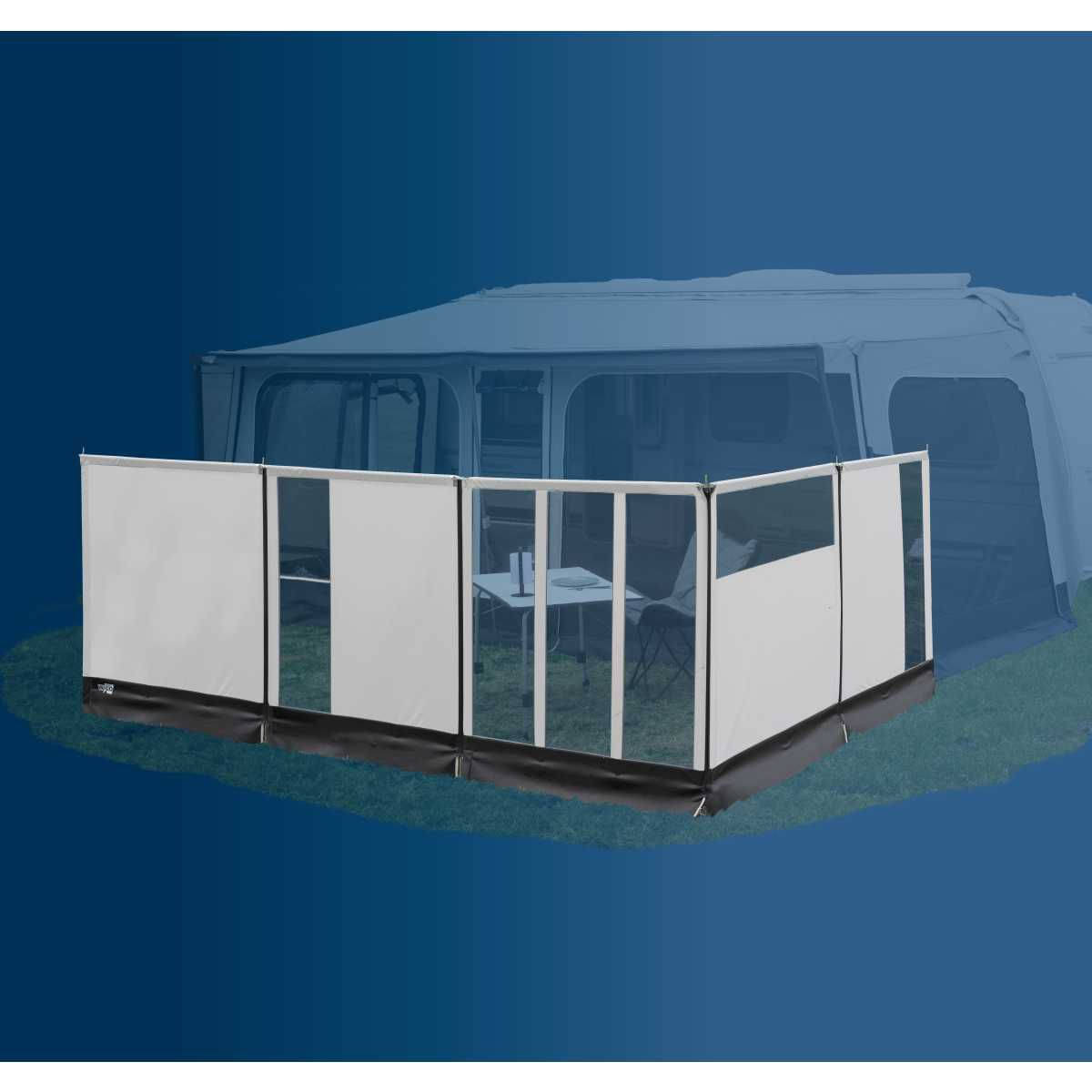 WIGO Sichtschutz ROLLI PROTECT Modul 2 -Ende links- Gr. 140 x 125 cm - 7118