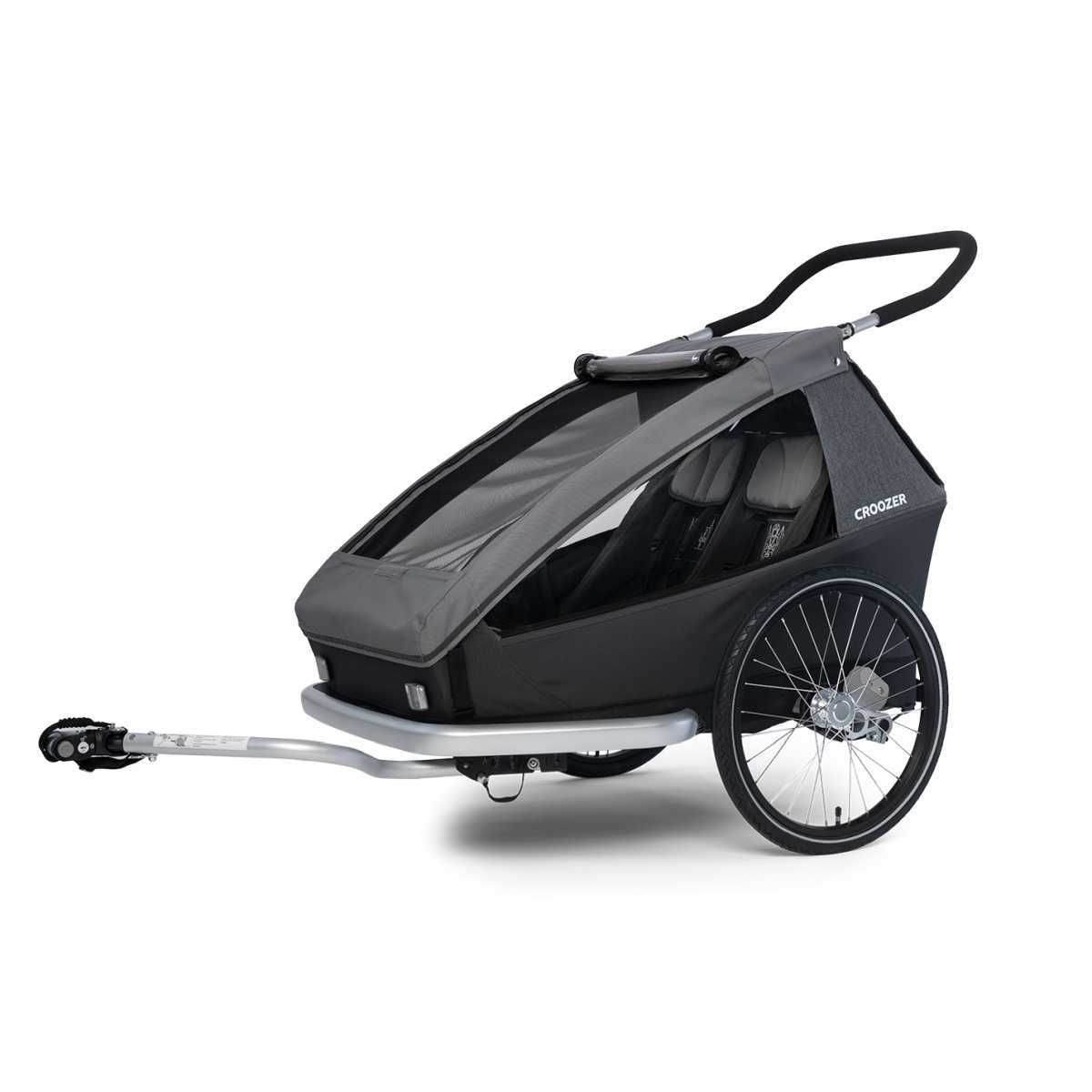 CROOZER Kinderfahrradanhaenger Kid Keeke 2 2in1-Set Mountain Gray - 121001623