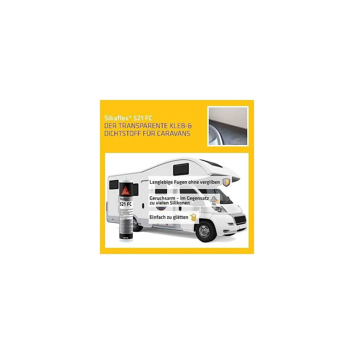 SIKA Kleb- und Dichstoff Sikaflex - 521 FC Transparent 290 ml - 181932