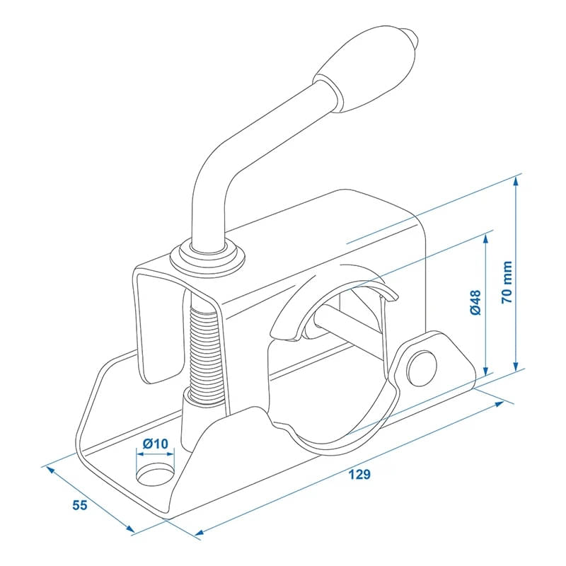 ProPlus Klemmeschelle Stuetzradhalter fuer Stuetzrad Ø 48 mm - 341532