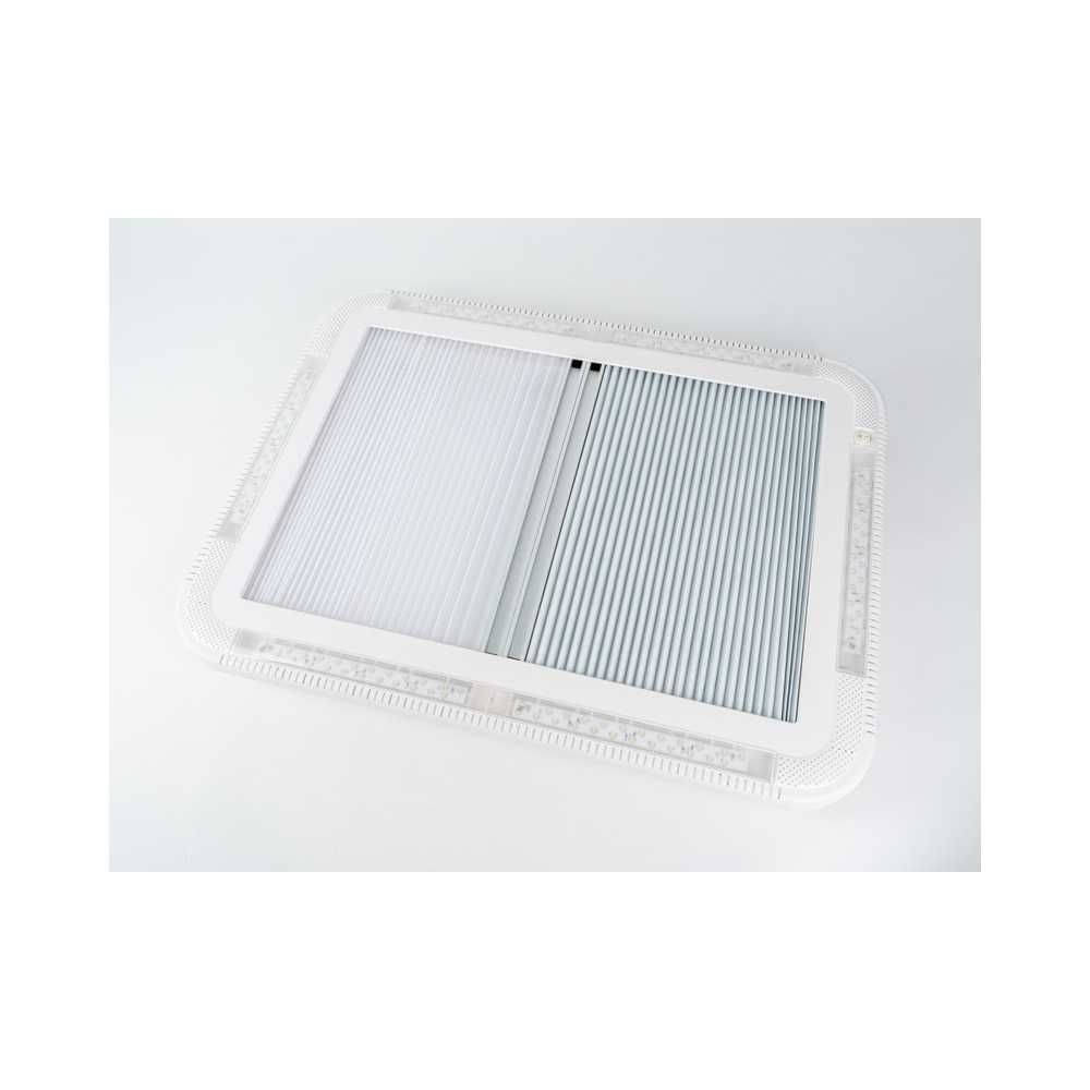 CARBEST Dachhaube 700 x 500 mm ohne Zwangsbelueftung mit LED Dachstaerke 25-60 mm Grau getoent - 31878