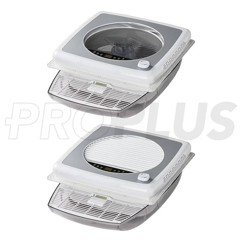 ProPlus Dachluefter DeLuxe 400x400 mm- Dachstaerke 27-80 mm- Transparent 610908