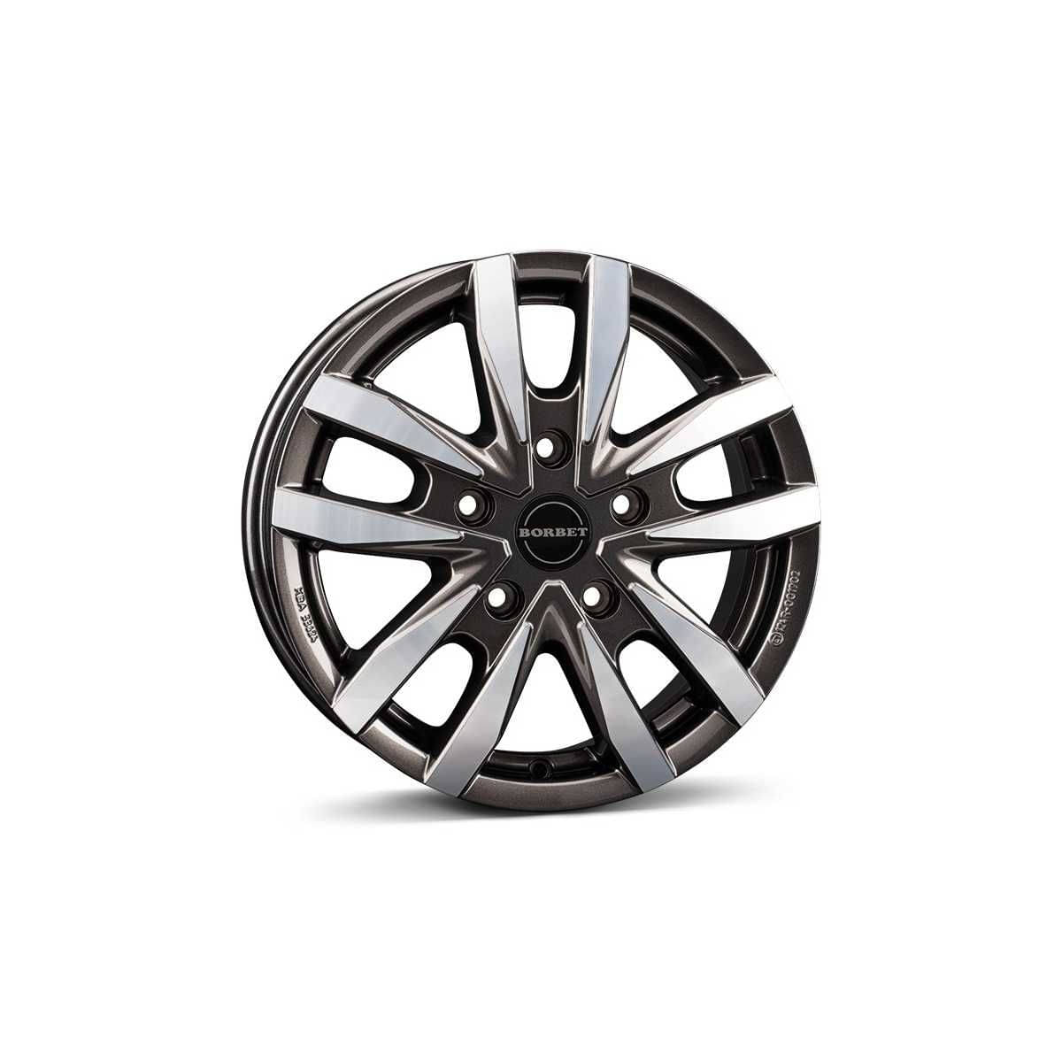 BORBET Alufelge CW5 mistral anthracite polished glossy 16 Zoll fuer Ford Transit - CW5 65660160565-1MAGP-T-1