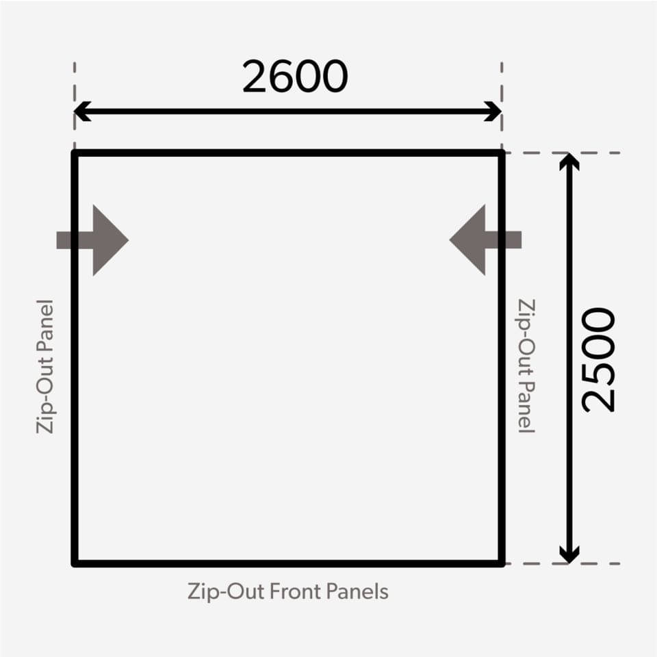 DOMETIC aufblasbares Vorzelt Rally AIR All-Season 260 x 250 cm Anbauhoehe 265-295 cm - 9120001112