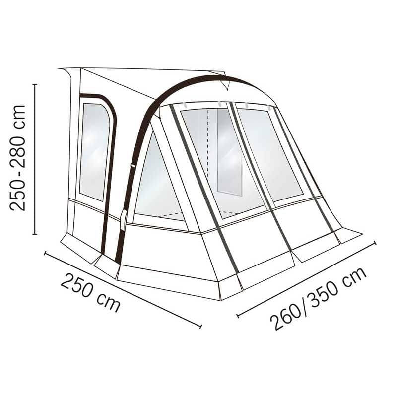 REIMO TENT aufblasbares Reisemobil-Vorzelt ONE BEAM AIR HIGH - 935394