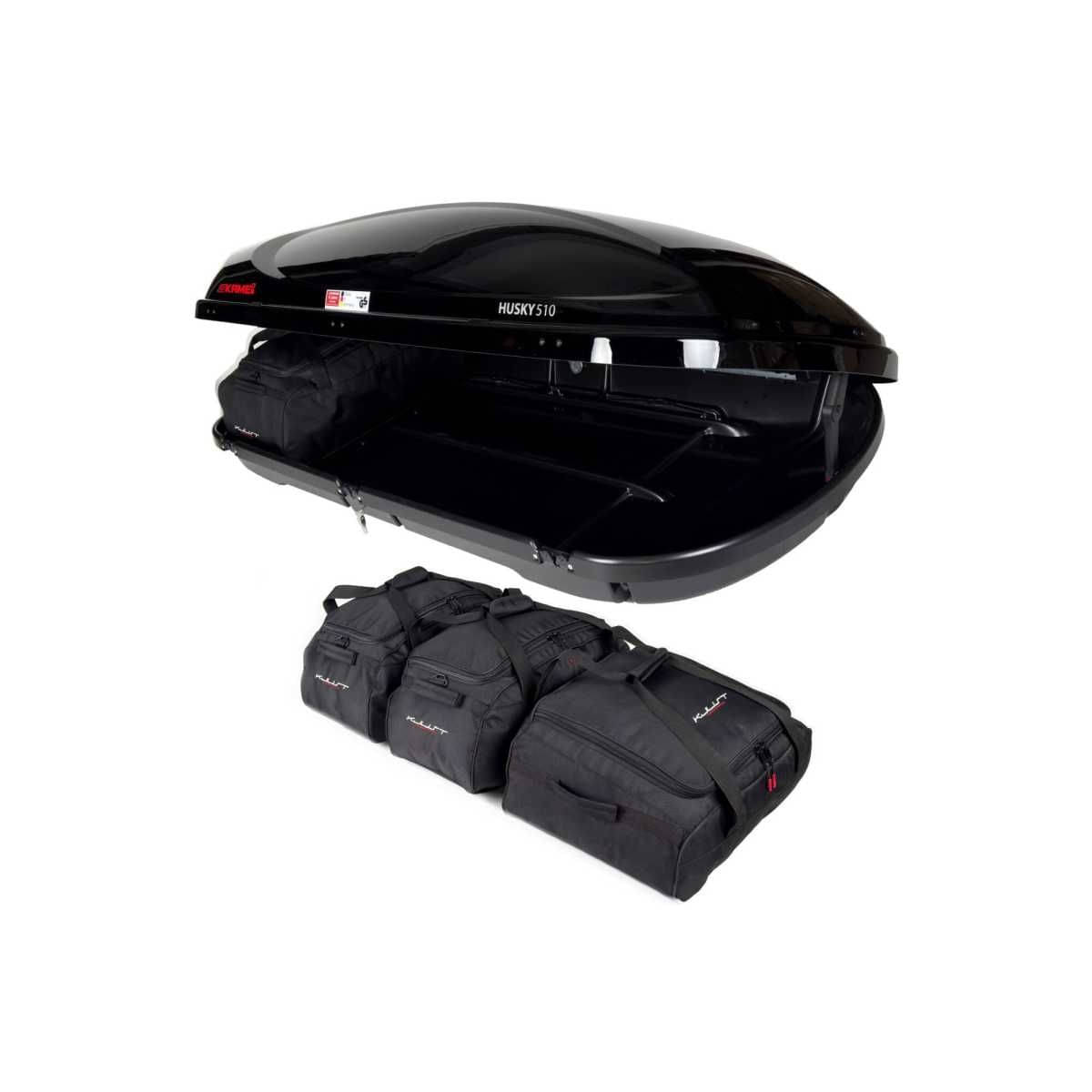 KJUST Dachboxen Taschen Set fuer Dachbox KAMEI HUSKY 510 4er-Set - 13133