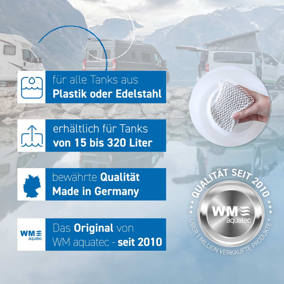 WM AQUATEC SILBERNETZ FLEX Wasserkonservierung fuer Tankgroessen bis 1000 L - STSN-1000