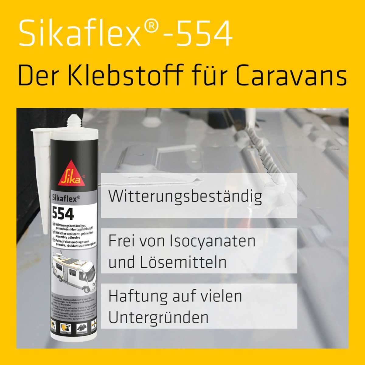 SIKA Montageklebstoff Sikaflex - 554 Schwarz 300 ml - 689669