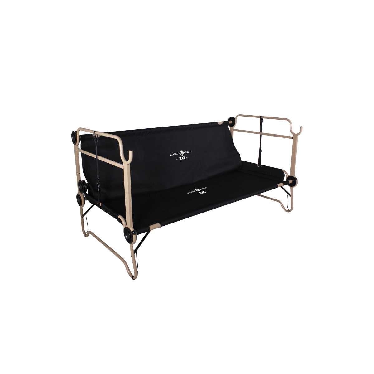 Disc-O-Bed Etagenbett 2XL schwarz mit Seitentaschen - 30507BO