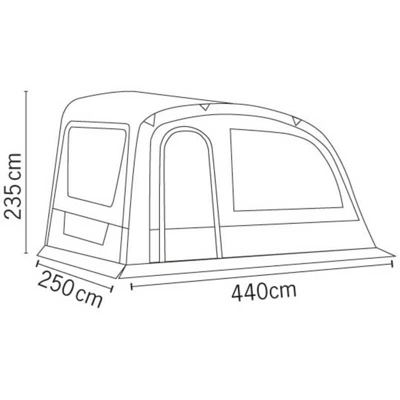 REIMO TENT aufblasbares Sonnensegel Vorzelt fuer ADRIA ACTION 391 - 936689
