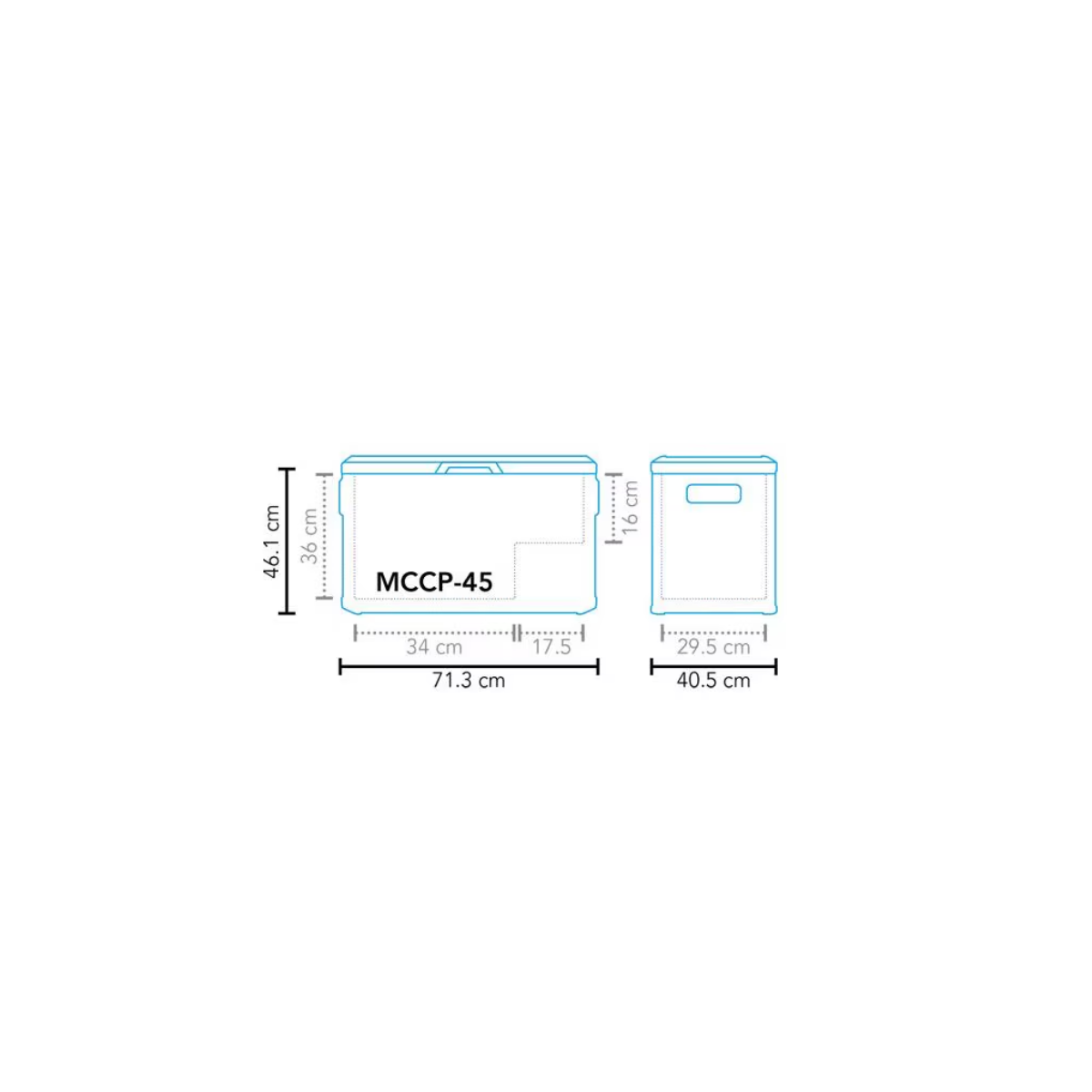 Mestic MCCP-45 Performance-Kompressor Kuehlbox 12-24-230 V 45 L - 1512630