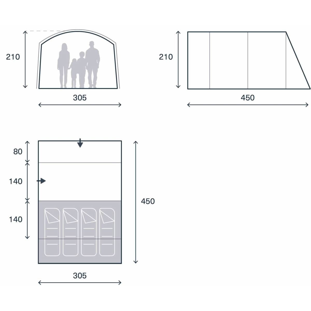 KAMPA Familienzelt Dawlish 04 - 9120002478