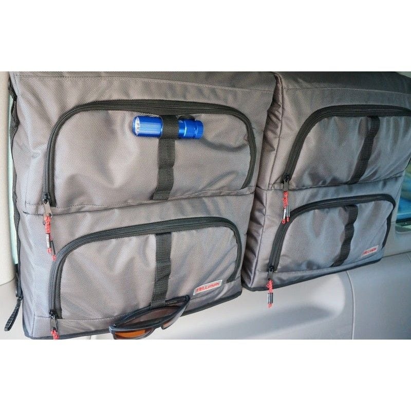 Fenstertaschen-Set FELLEISEN 2x BasicONE fuer VW Multivan T5-T6-T6.1- Fahrer- oder Beifahrerseite- Felleisengrau- ohne Thermomatte TST 2300 05