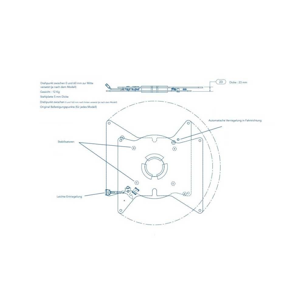 SCOPEMA Drehkonsole Citroen Spacetourer ab Bj- 2016 Fahrerseite mech. Handbremse - CBTO22G2