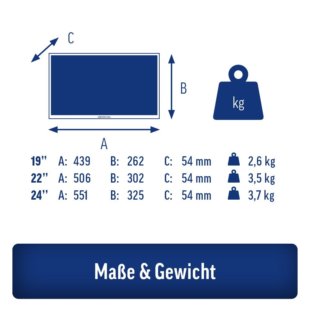 ALPHATRONICS K-22 SBW- SMART TV 22- -55 cm- Triple Tuner- BT 5.0- schwarz - 990762