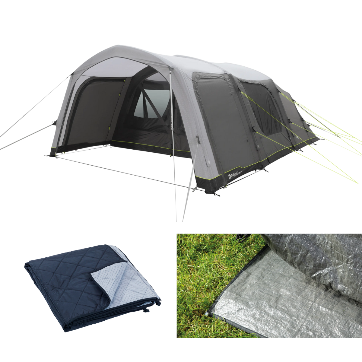Outwell aufblasbares Familienzelt Iowa 6 Air inkl. Teppich und Unterlage - 111541