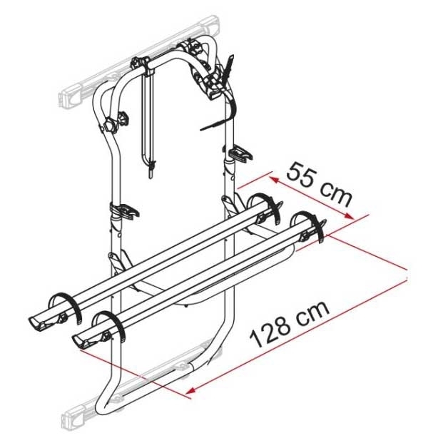 FIAMMA Kit Bars DJ fuer Mercedes Sprinter ab Baujahr 2006- und VW Crafter Baujahr 2006-2016 Deep Black schwarz 08754-02A - zu Ergaenzen mit Grundtraeger Carry-Bike DJ