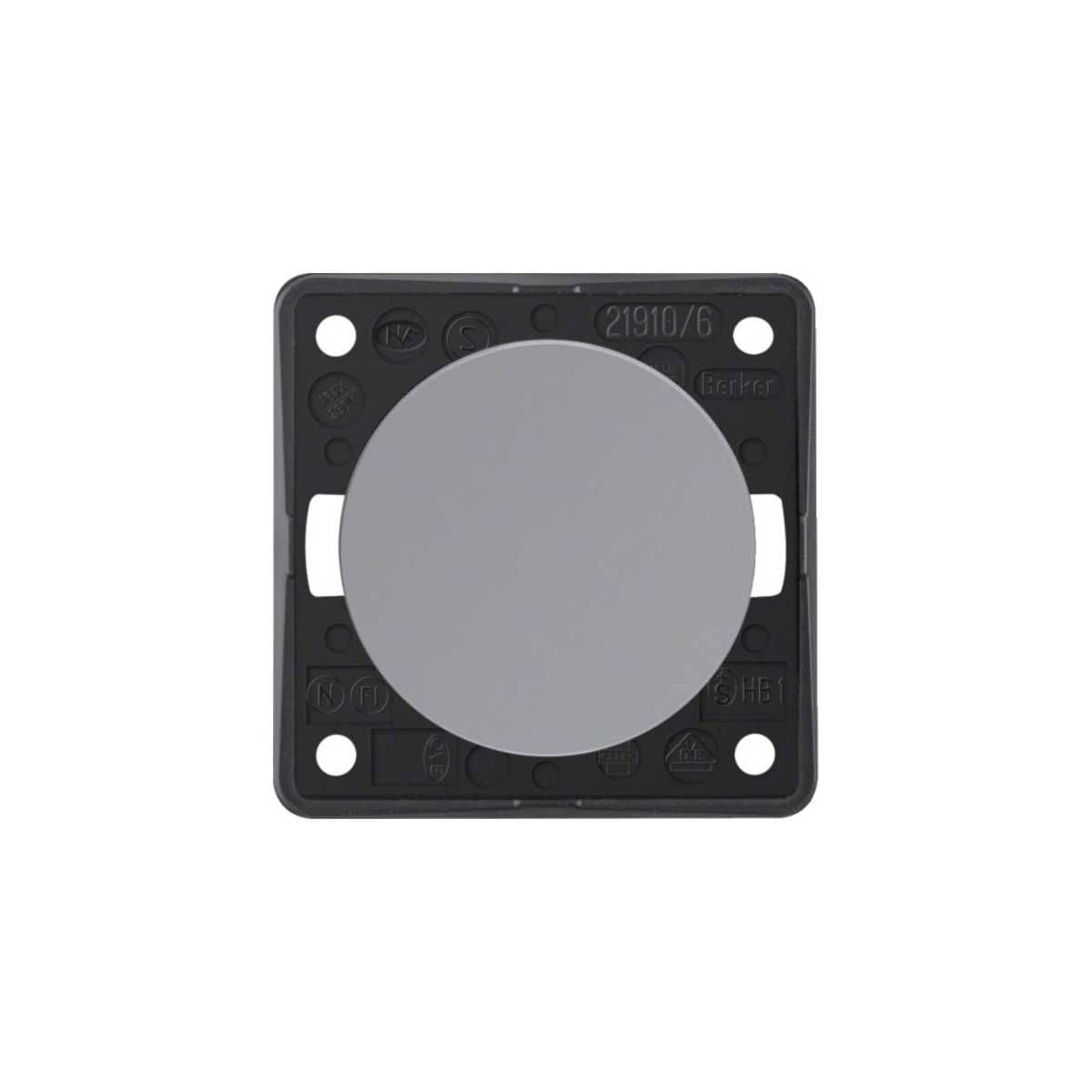 BERKER INTEGRO Flow Wechselschalter grau glaenzend - 9 3656 25 07
