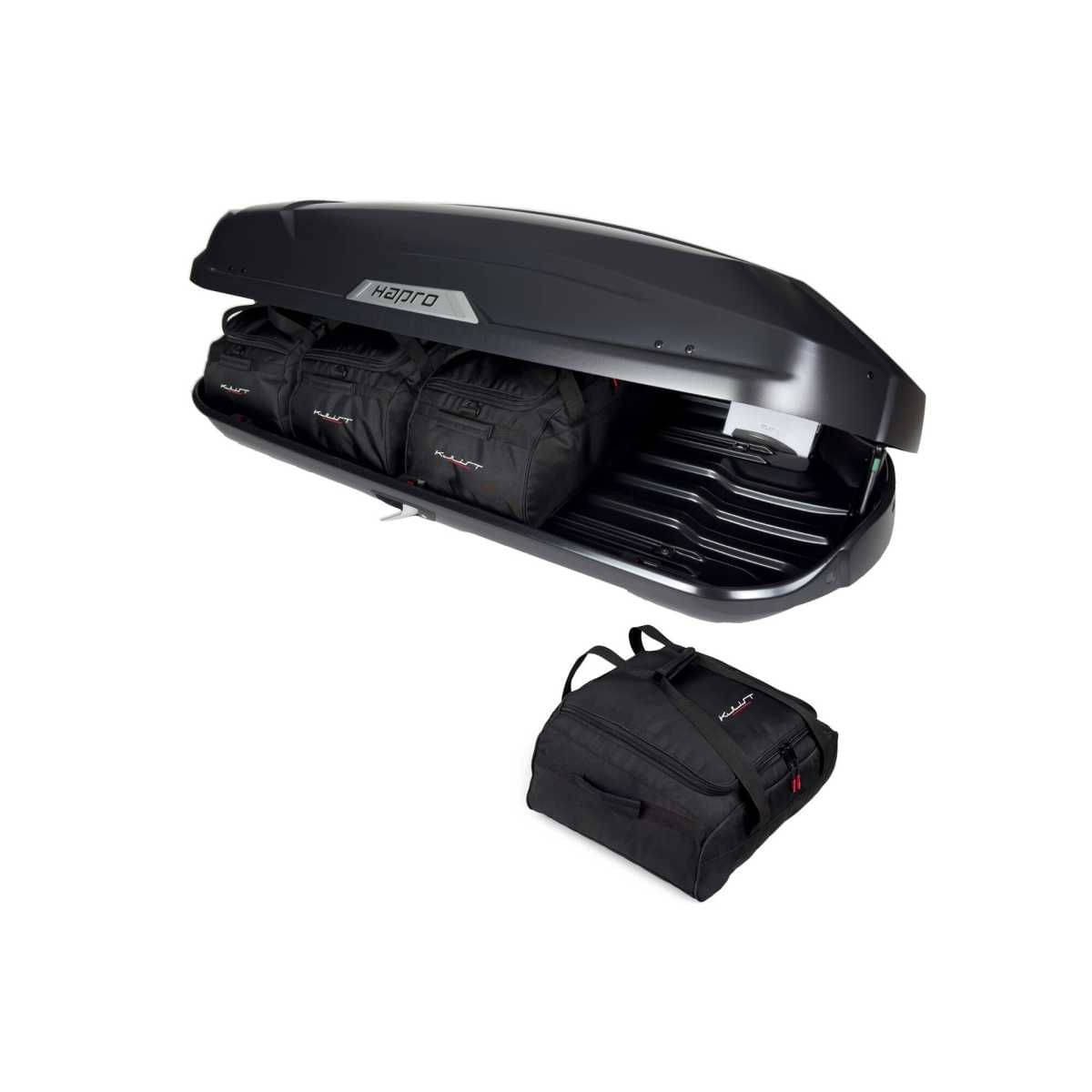 KJUST Dachboxen Taschen Set fuer Dachbox HAPRO TRIVOR 440 4er-Set - 13146