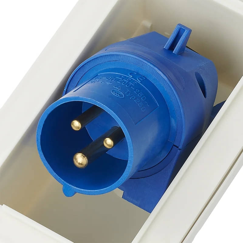 ProPlus CEE-Einspeisestecker Einbau rechteckig 160 x 100 mm Weiss - 373505