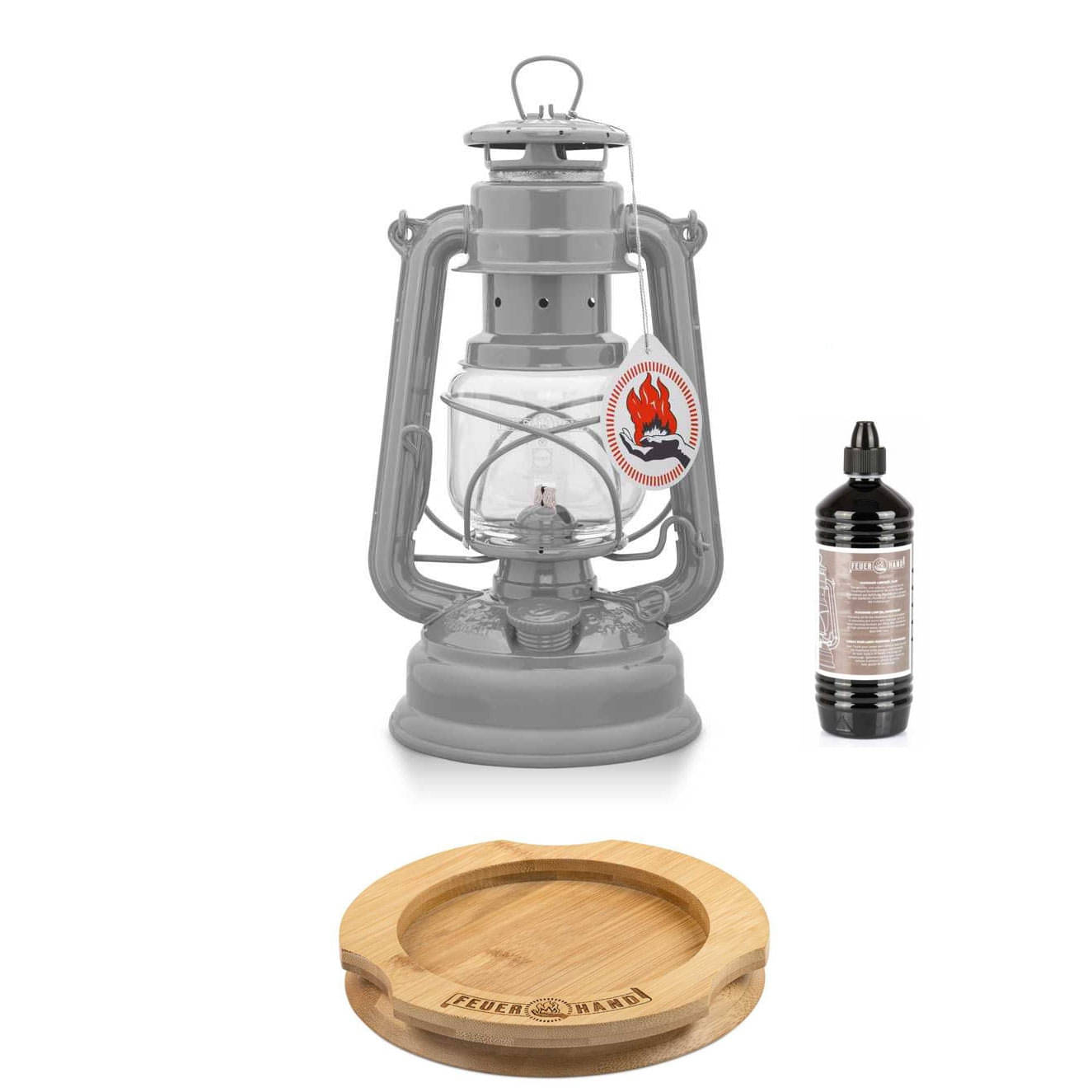 FEUERHAND Sturmlaterne 276 Nordic Grey Starter-Set 3.0