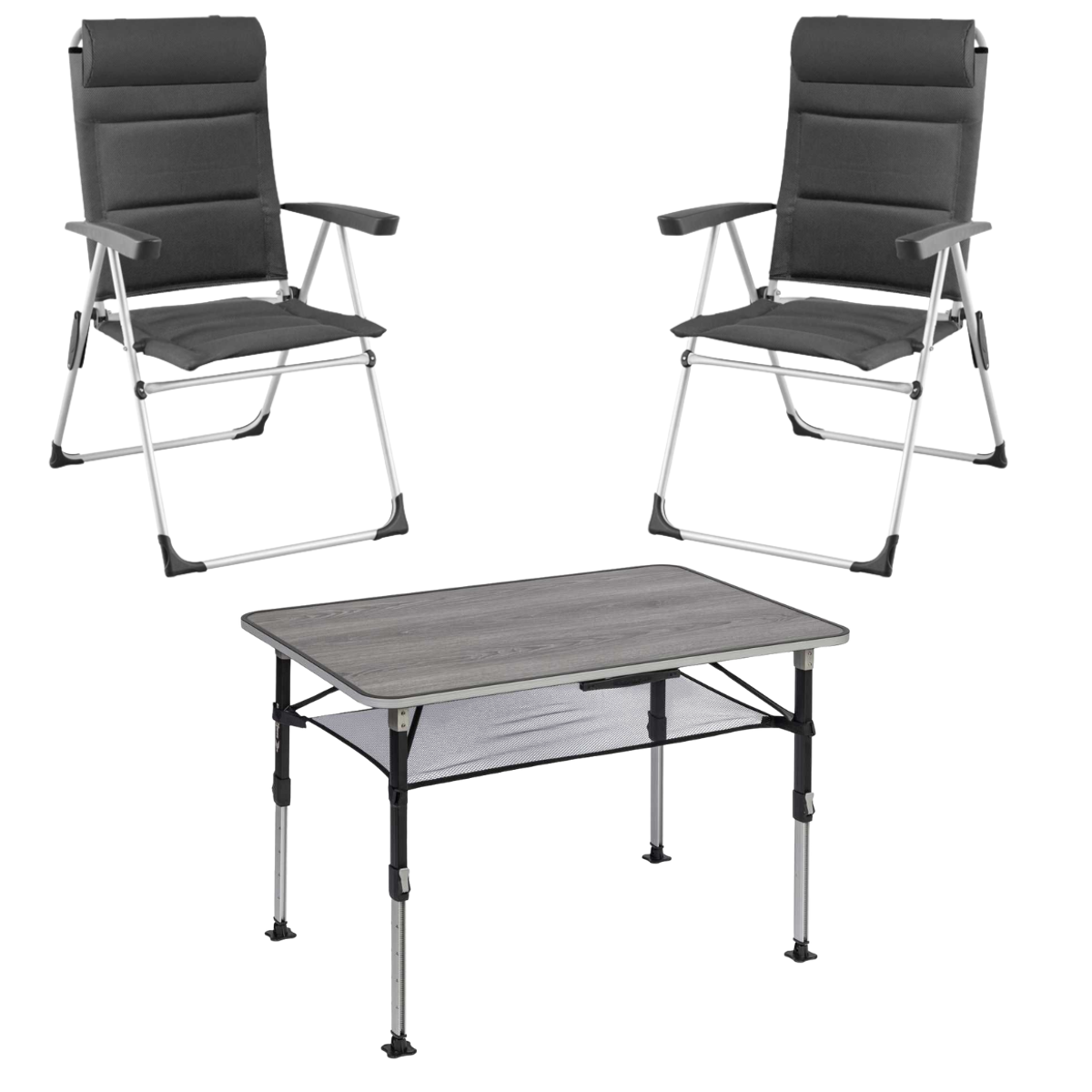 BRUNNER Campingstuhl ARAVEL CAMPER 2er-Set - Tisch ELU NG 100 - 0404093N.C25 0406040N