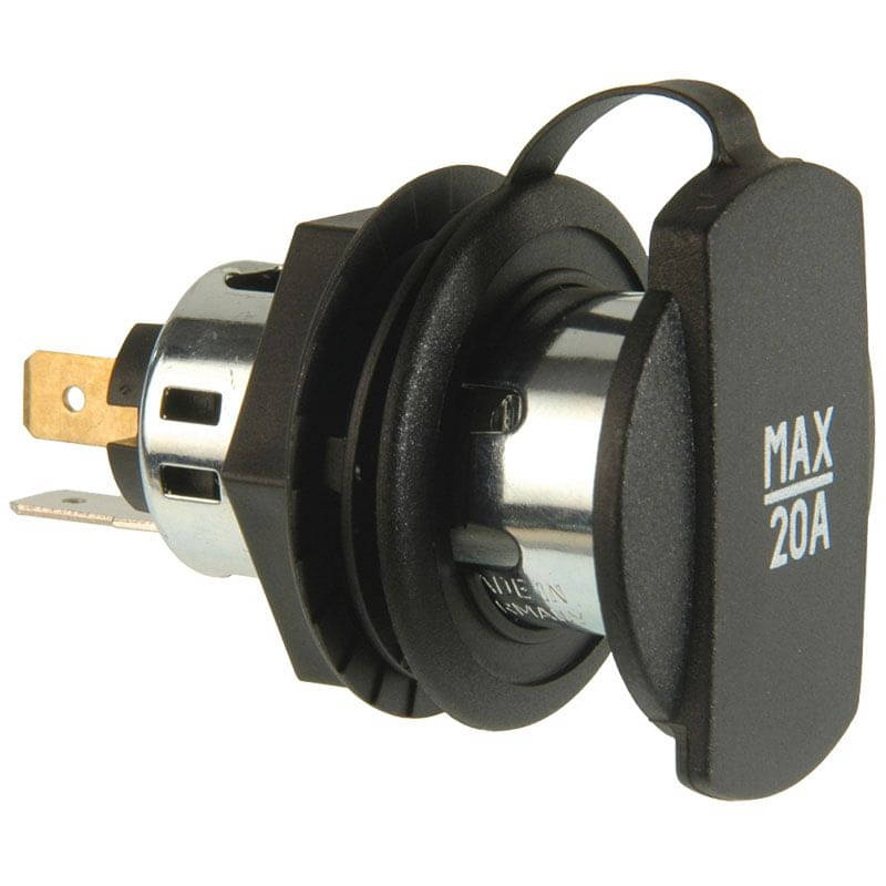 PROCAR Power-Steckdose schwarz 