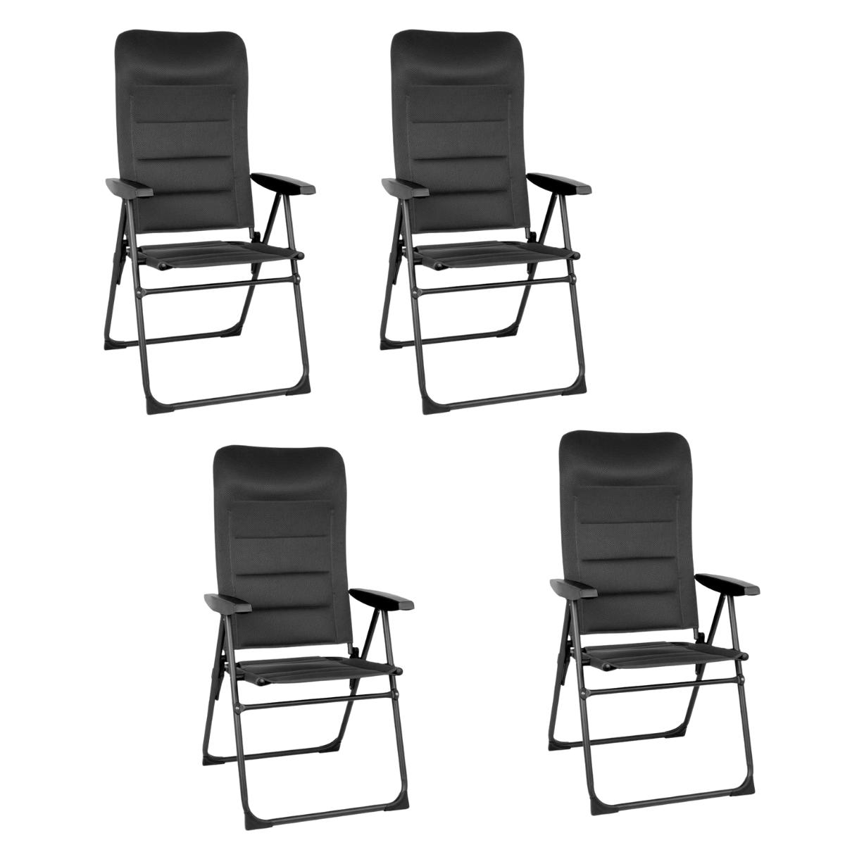 BRUNNER Campingstuhl SKYE 3D RT Schwarz 4er-Set - 0404060N.C09