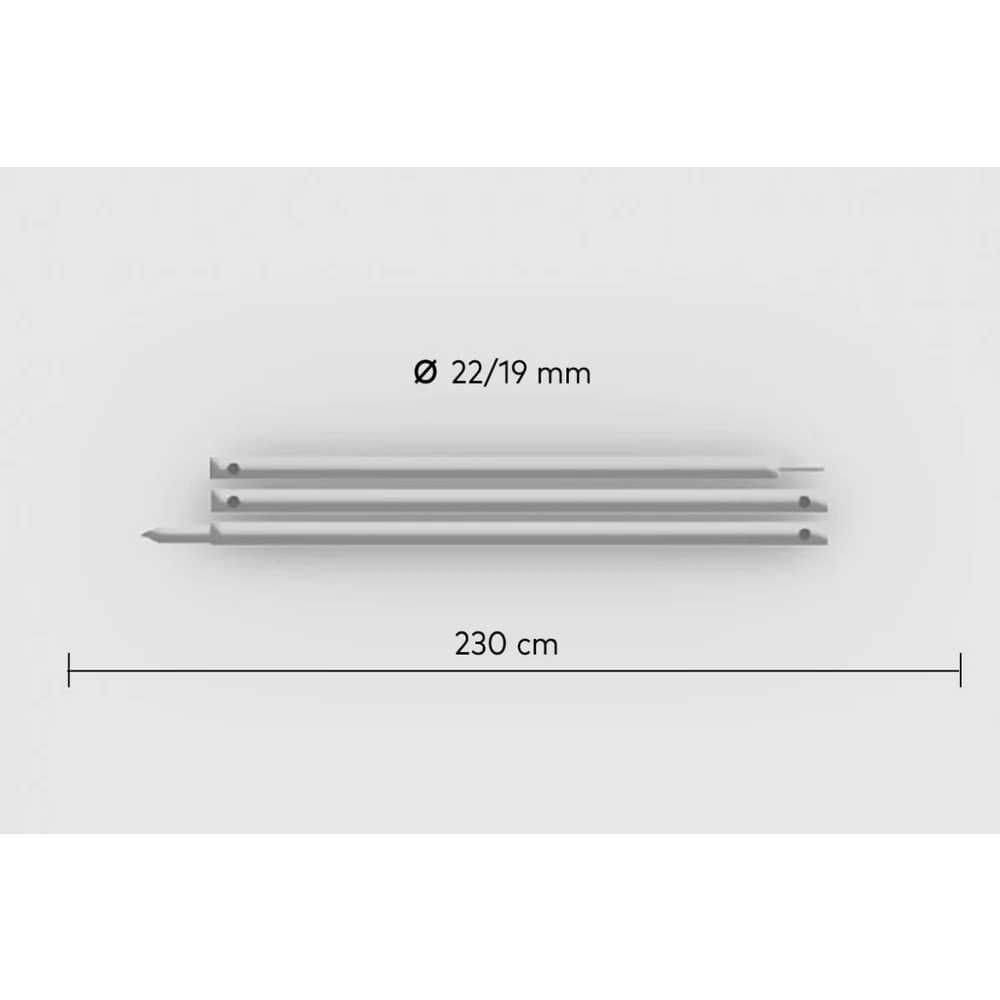 BENT Teleskopstange Alu 19 - 22 mm- 130 - 230 cm - 50088