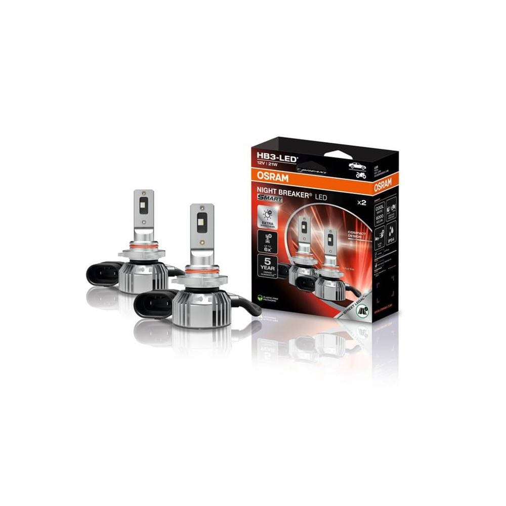OSRAM NIGHT BREAKER® LED SMART HB3 Fern- und Abblendlichtlampe 2er-Set - 9005DWNBSM-2HB