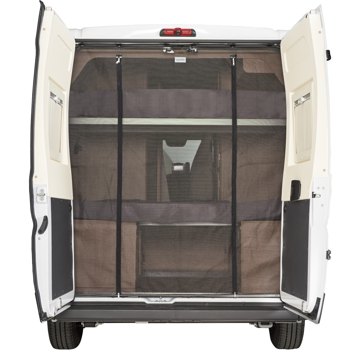 HINDERMANN Insektenschutzvorhang fuer Hecktuere Fiat Ducato H2 ab 07-2006 hoher Tuerausschnitt schwarz Hindermann Art-Nr. 8371-2130 M