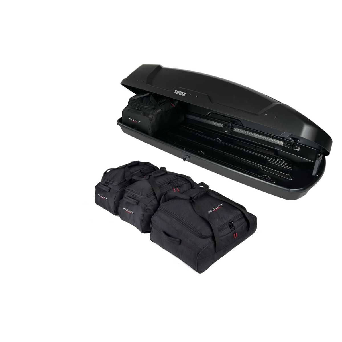 KJUST Dachboxen Taschen Set fuer Dachbox THULE FORCE XT SPORT 4er-Set - 13172