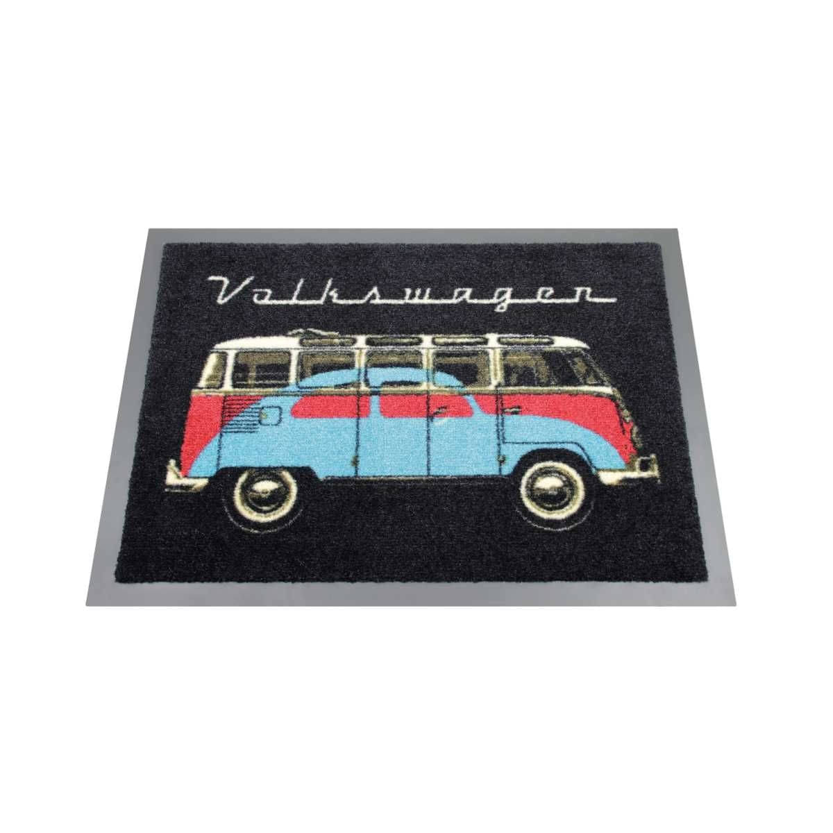 VW Collection VW T1 Bulli Bus Fussmatte schwarz 70x50 cm - BUDM02