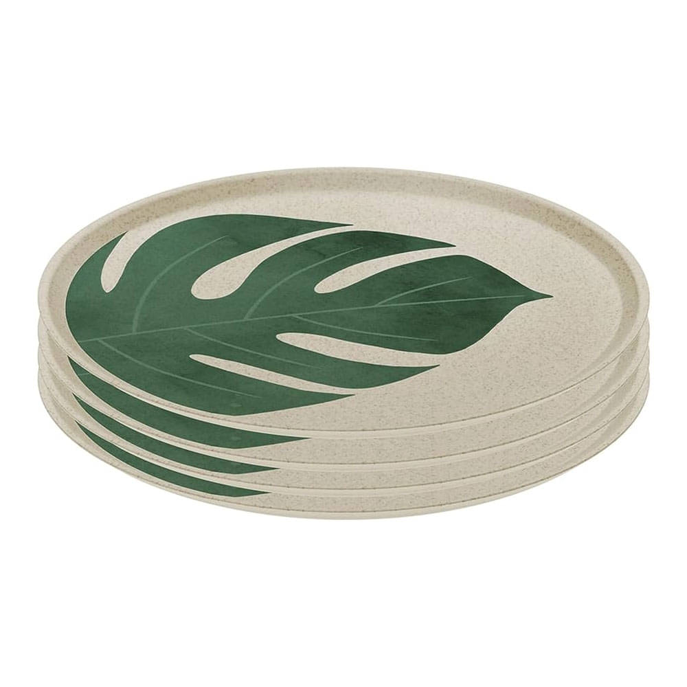 KOZIOL Essteller MONSTERA nature desert sand ø 25,5 cm 4er-Set KOZIOL Essteller MONSTERA nature desert sand ø 25-5 cm 4er-Set - 1455700