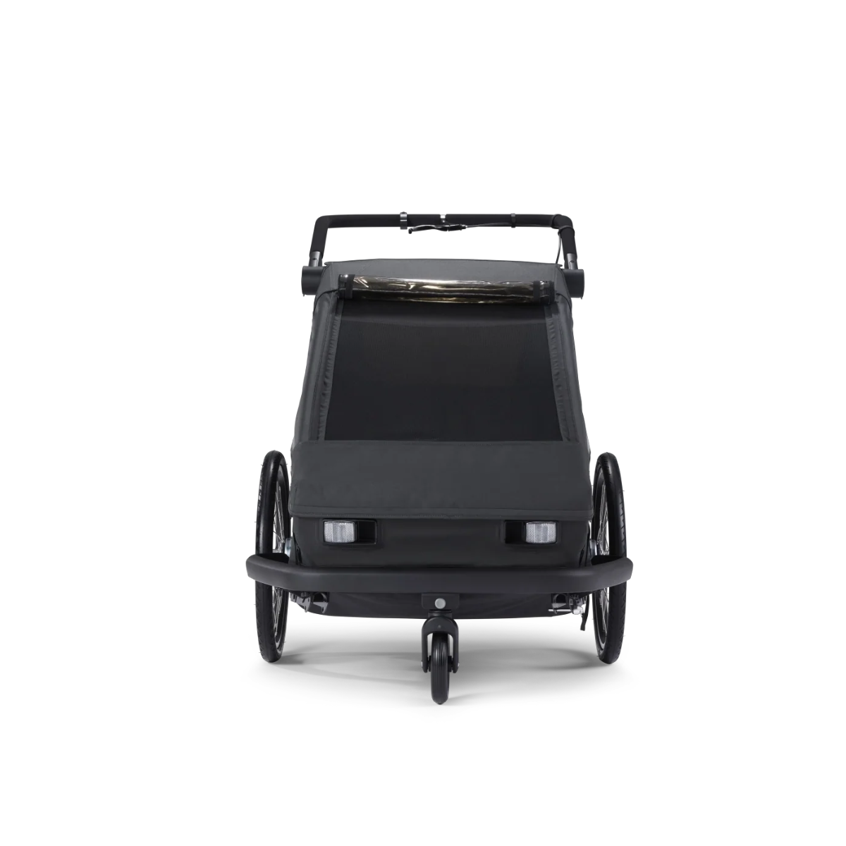 CROOZER Kinderfahrradanhaenger Kid Yuuna Moonlight Black mit 2 Babyliegen - 121001124 122000024