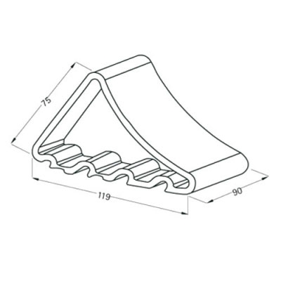 FROLI Parkstopper fuer Standardkeil Auffahrkeil 2er-Set - 27317