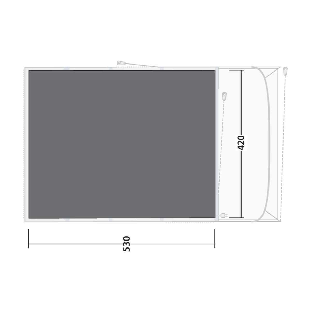 Outwell Zeltunterlage fuer Familienzelt Charleston 7 Air TC - 171147