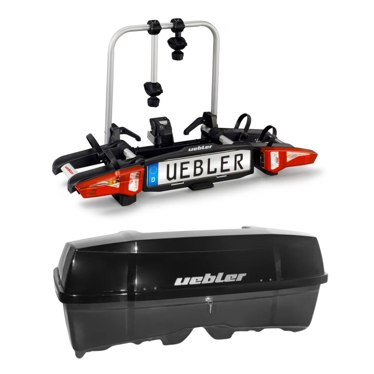 Set UEBLER i21 Fahrradtraeger 15900 2 Raeder faltbar inkl. Heckbox - 15900 25080