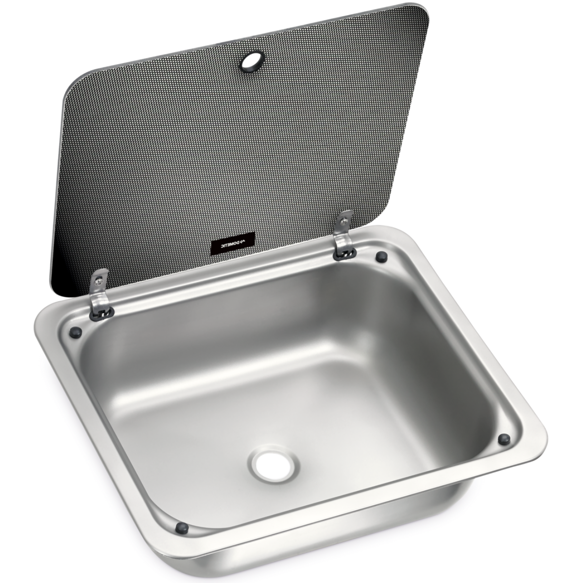 DOMETIC SNG 4133 Spuelbecken- mit Glasabdeckung- Edelstahl- 41x33-5 cm - 9600028267