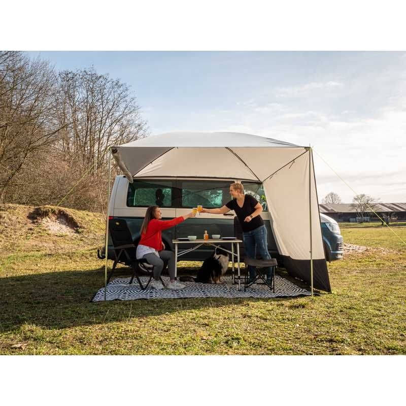 REIMO TENT Sonnenvordach MAURITIUS PREMIUM 300 x 300 cm Hellgrau - 900156