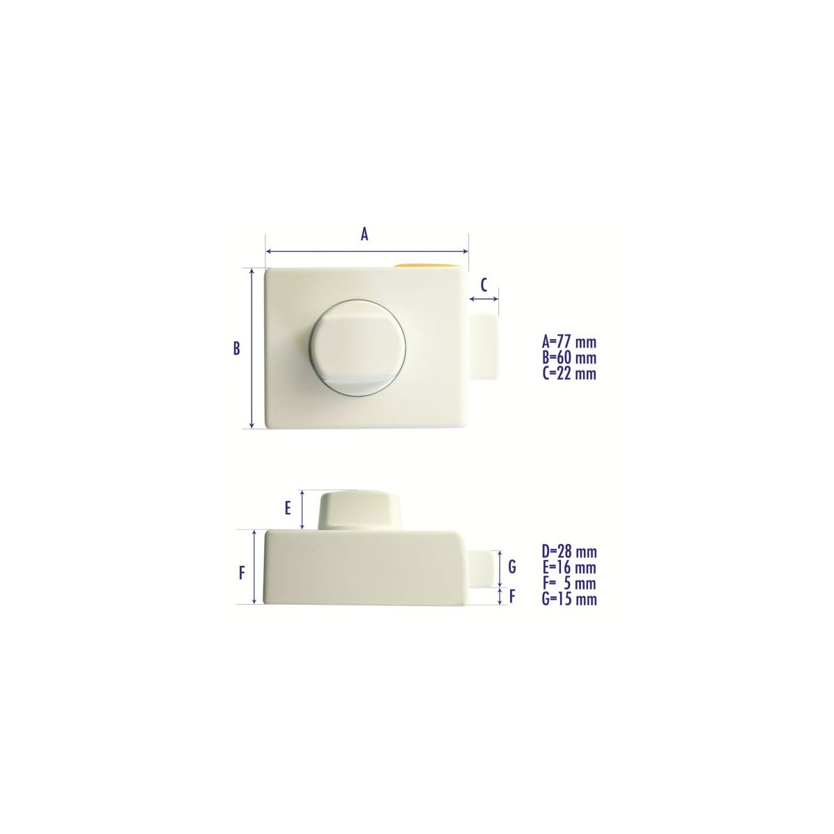 HEOSolution HEOSafe Zusatzschloss Weiss 3er-Set Gleichschliessend - 1958-3W