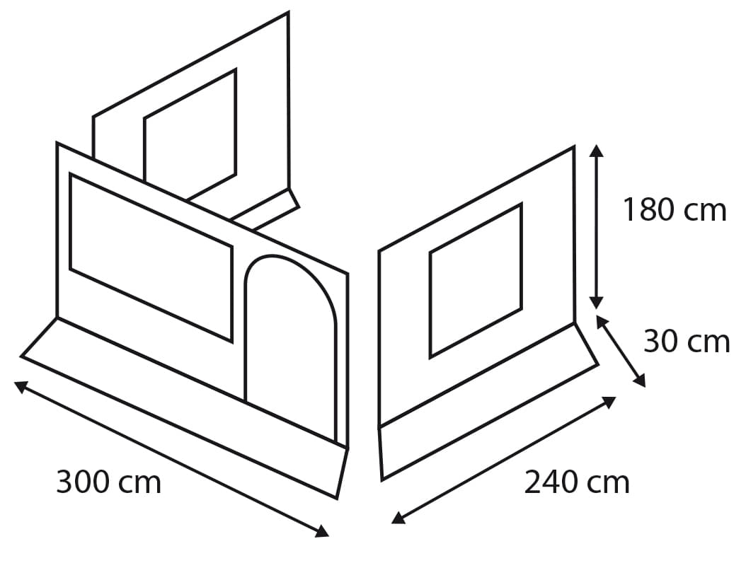 Busvorzelt EUROTRAIL Fjord Private Room 300 Komplettset