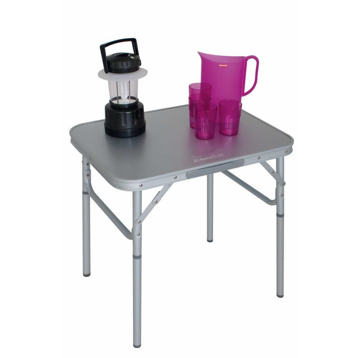 EuroTrail Campingtisch SANTÉ 60 x 45 cm Grau - ETCF0801