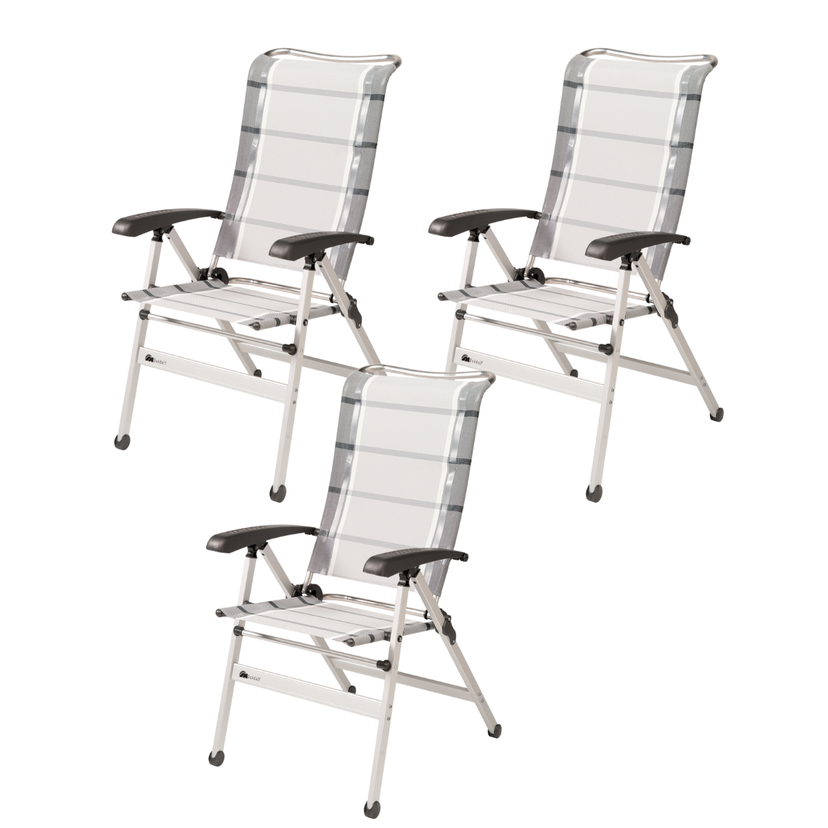 DUKDALF Stuhl Cha Cha silber anthrazit 3er-Set - 42-02-0649.4