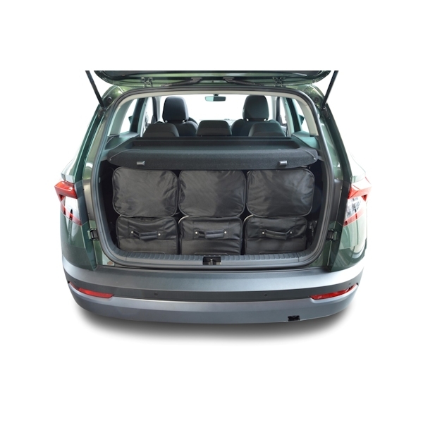 Car Bags S51401S SKODA Karoq SUV Bj- 17- tiefer Ladeboden o- Allrad Reisetaschen Set- Auf Ihr Auto massgeschneidert- Das Original