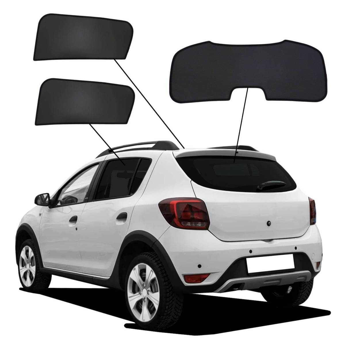 WINDESA SunClip Sonnenschutz - Sichtschutz Dacia Sandero Bj. 2012-2022 Set AC - sun-10447ac