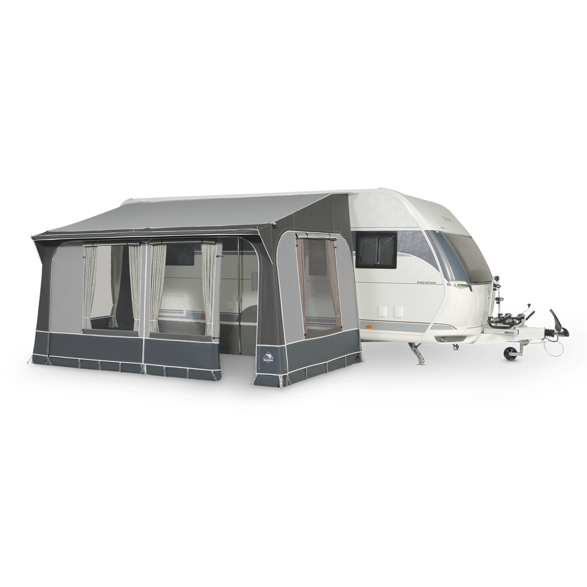 DOREMA Teil-Vorzelt QUARTZ 400 DLX- 400x240 cm- Anbauhoehe 235-255 cm- 25 mm Stahlgestaenge - 94 - S25 W 18 2 F PG